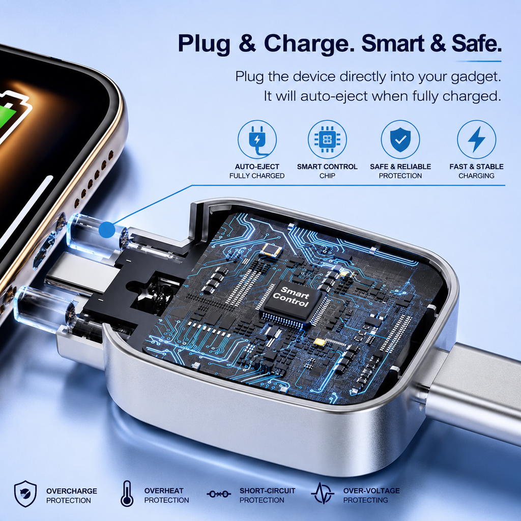 USB-C Auto Eject Charging Adapter