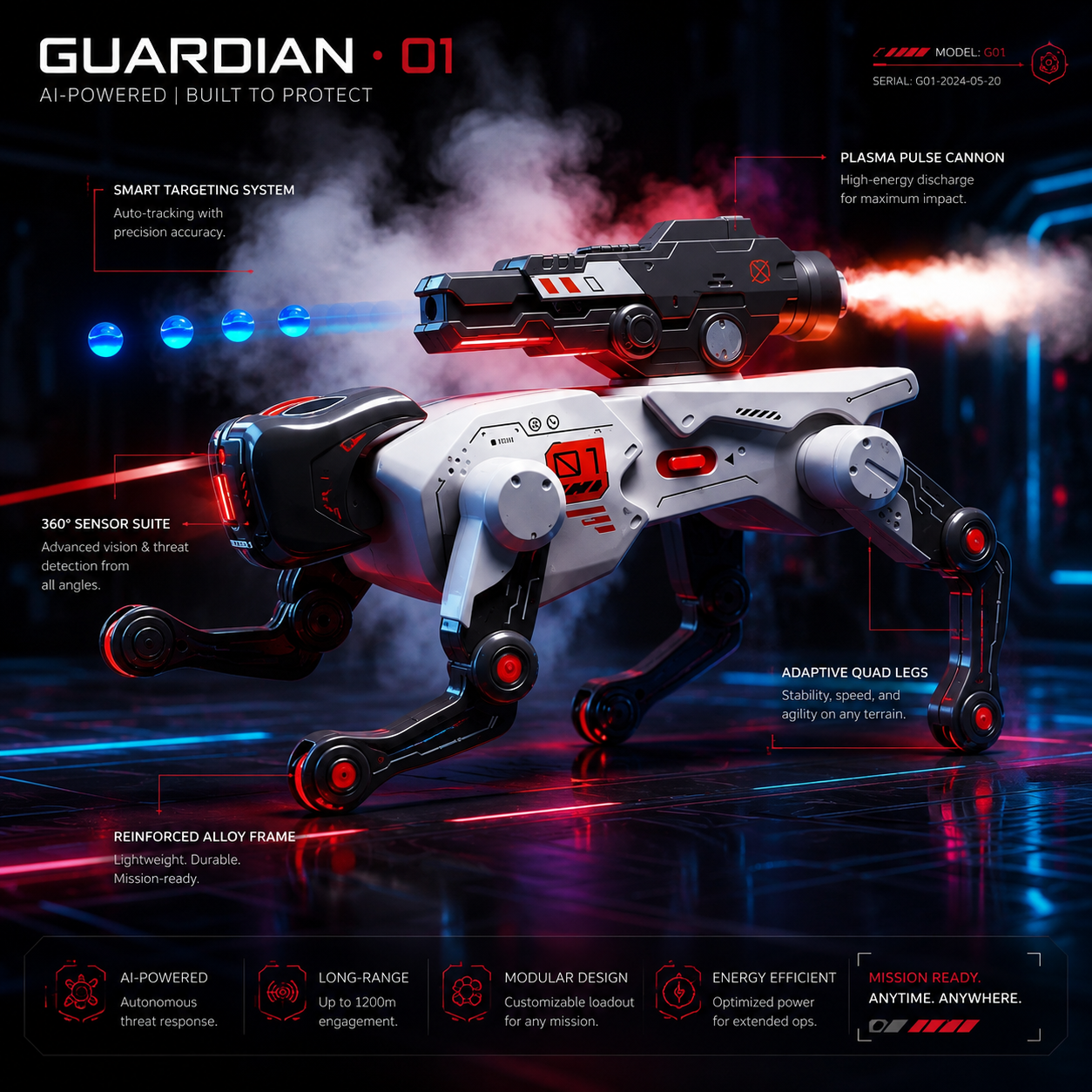 AI Intelligent Mechanical Dog – 2.4GHz Remote Control Robot