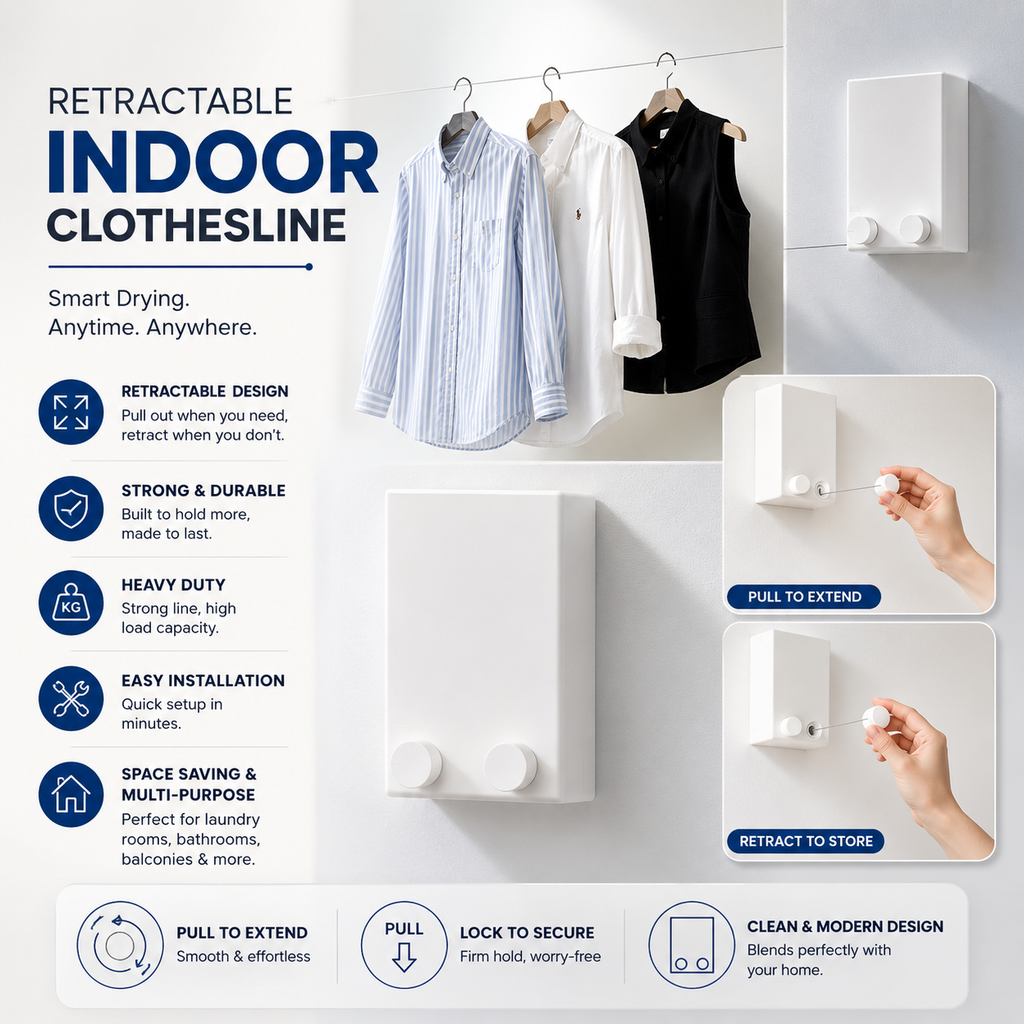 Retractable Indoor Clothesline